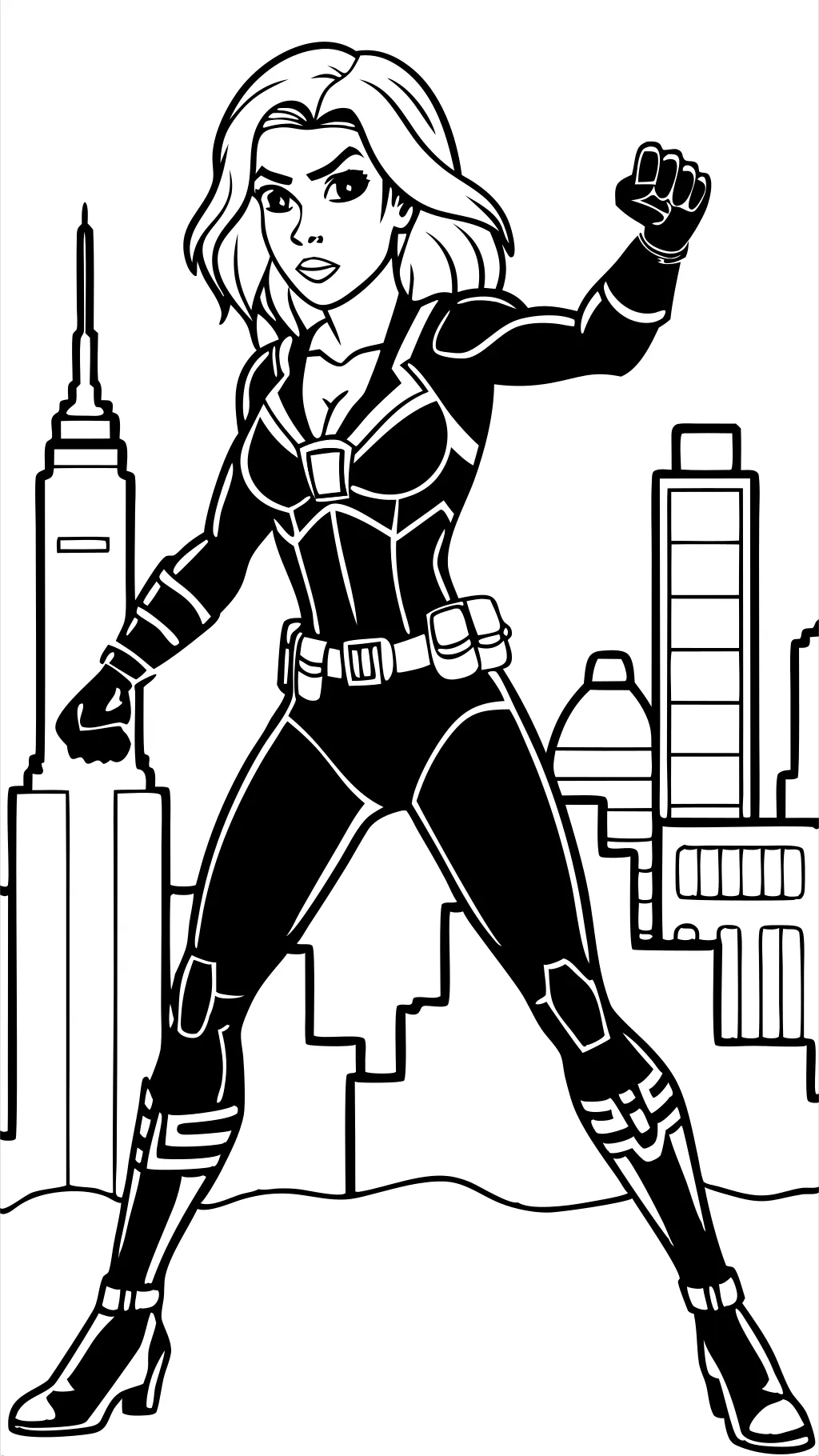 avengers black widow coloring pages